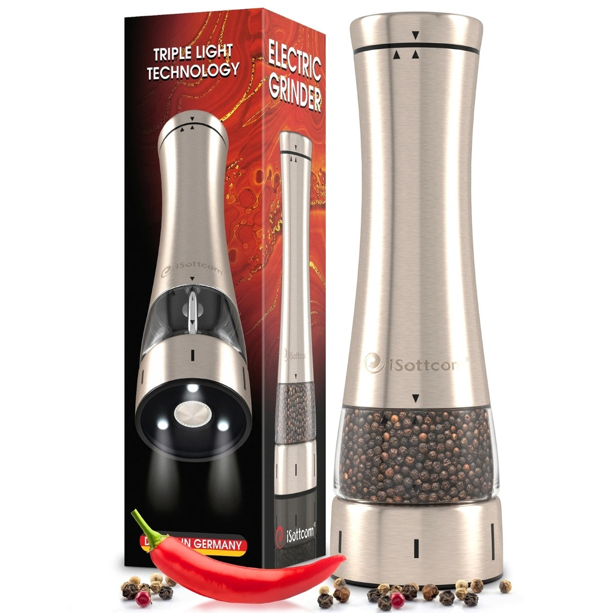 Morphy Richards Accents Electronic Salt and Pepper Shaker Set